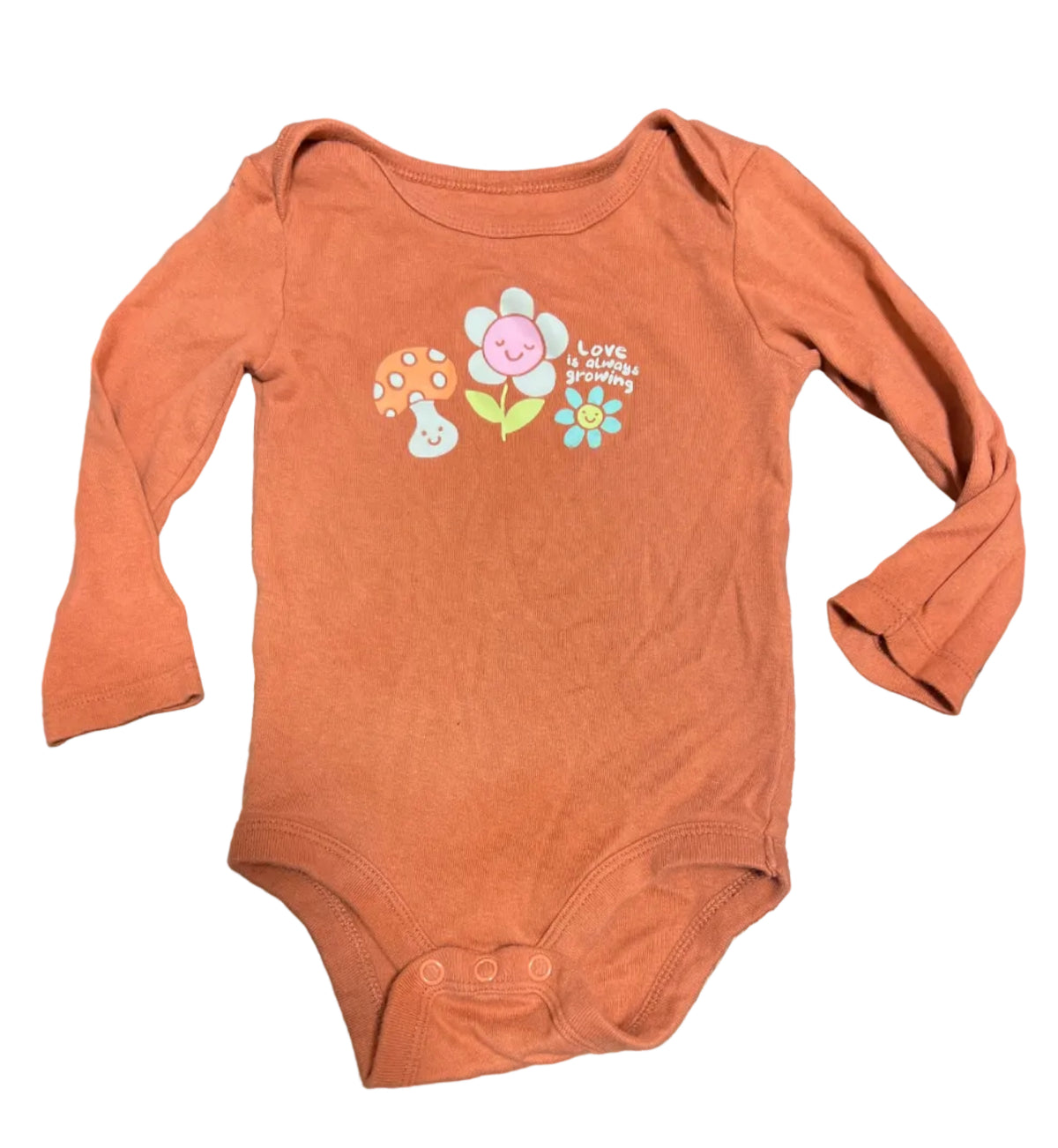 Joe Fresh Long Sleeve Onesie, 6-12 months