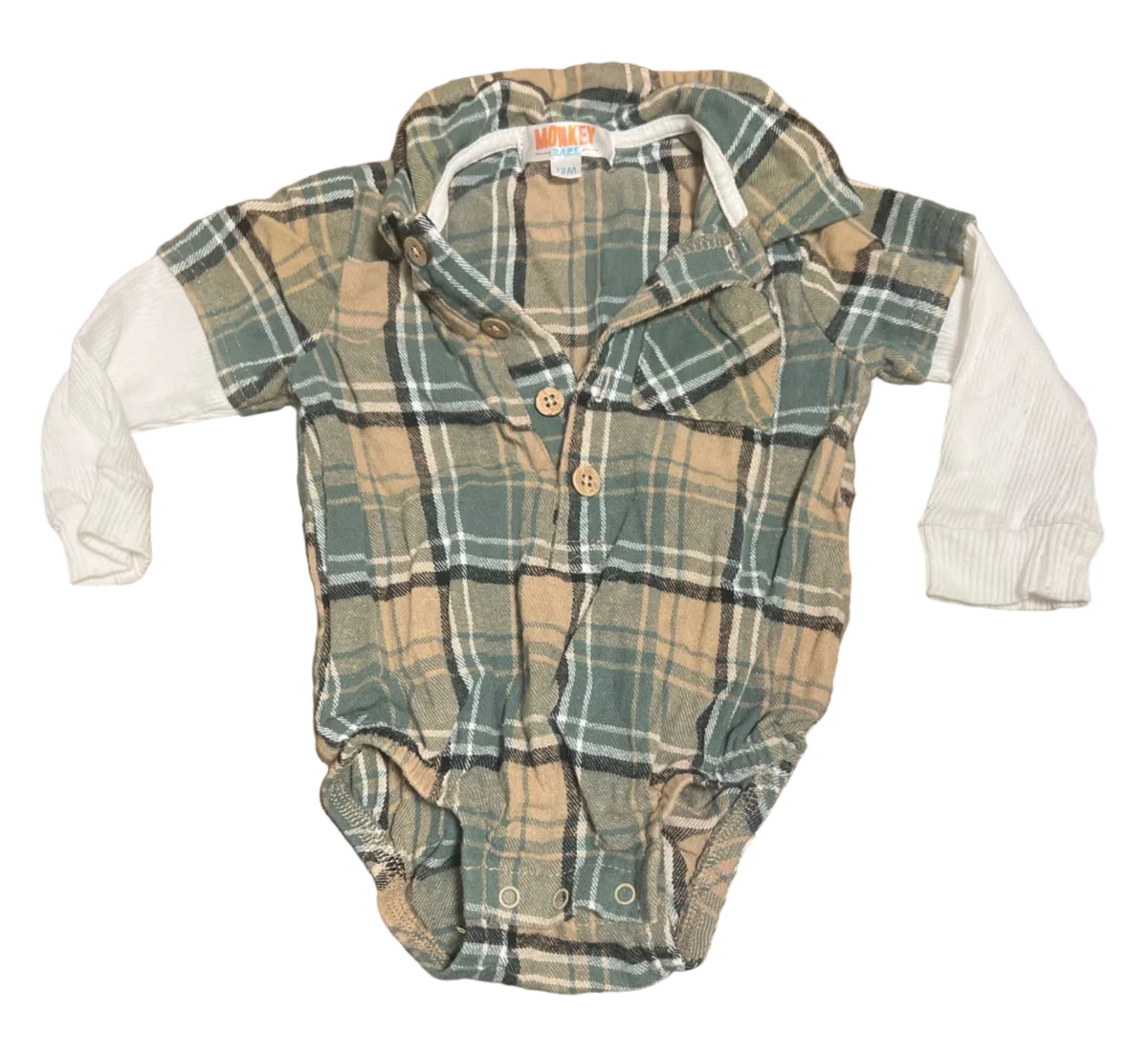 Monkey Bars Long Sleeve Onesie, 9-12 months
