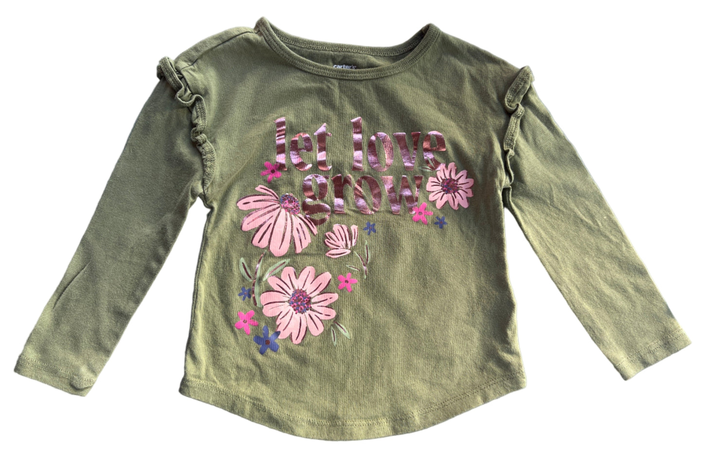 Carter’s Long Sleeve "Let Love Grow" Shirt, 18-24 months