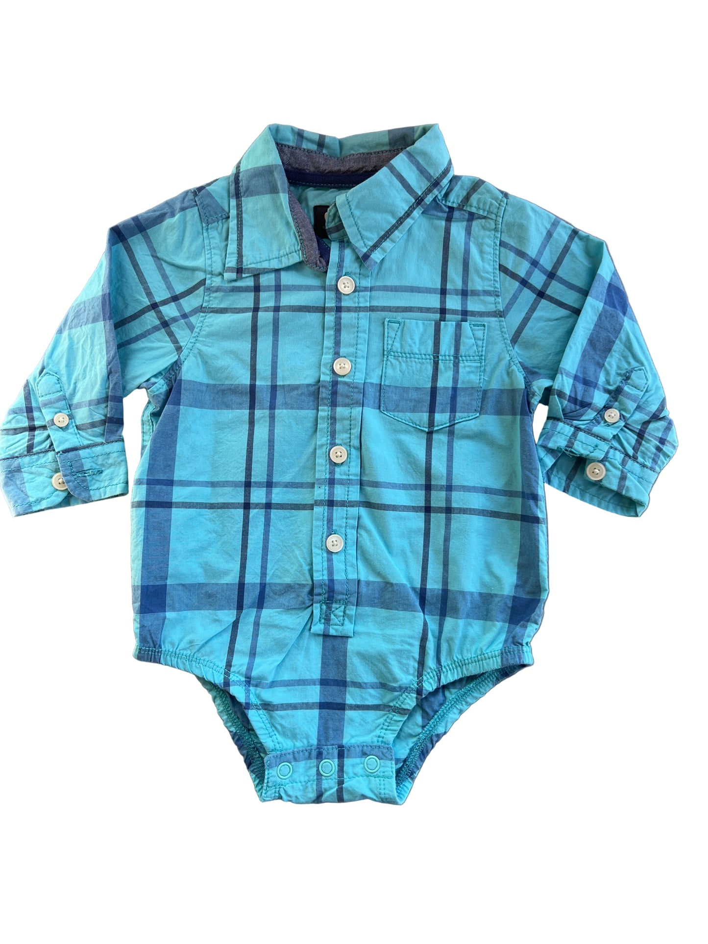 Oshkosh Plaid Onesie, 9-12 months