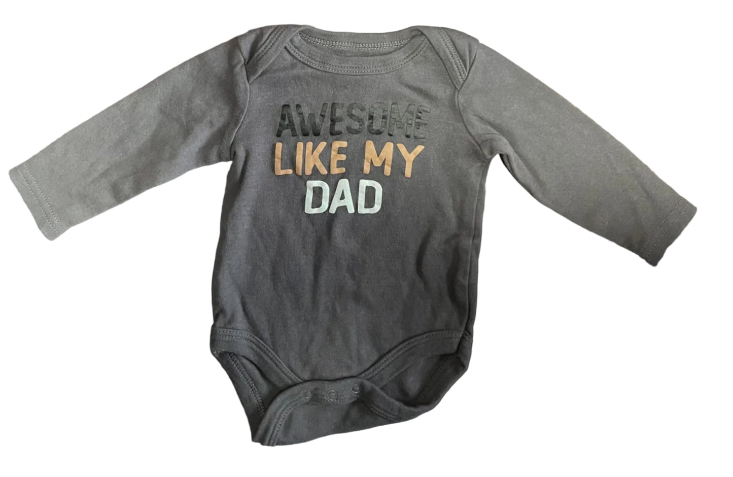 Monkey Bars Long Sleeved Onesie, 3-6 months