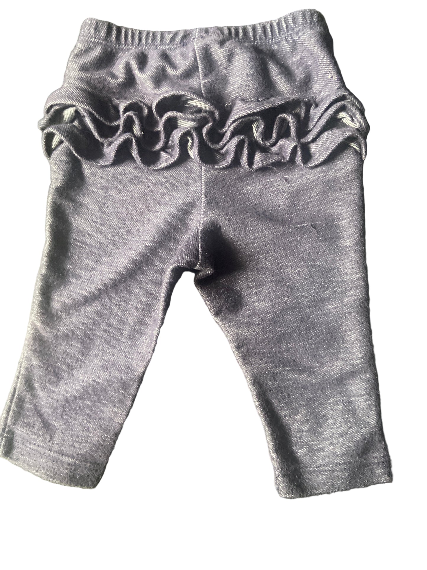 Old Navy Leggings with Frill on bottom, 3-6 monthss