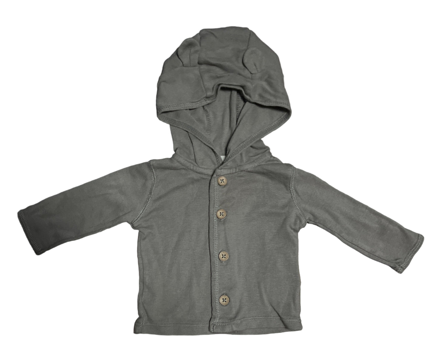 Carter's, Long Sleeved Hooded Button Up Sweater, Newborn