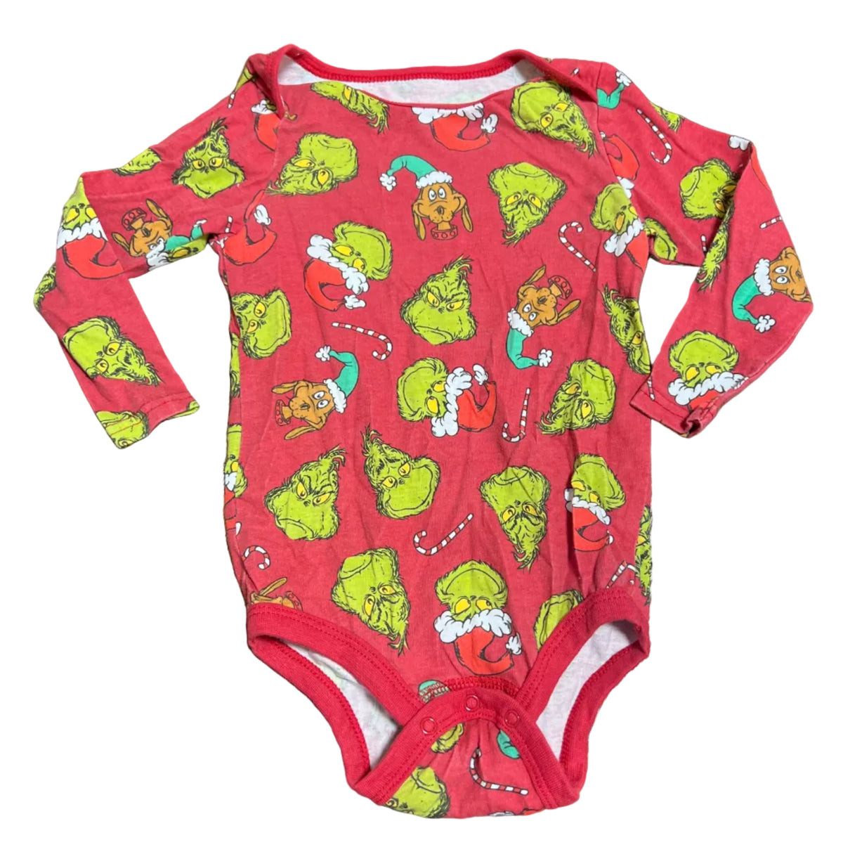 The Grinch Long Sleeve Onesie, 18-24 months