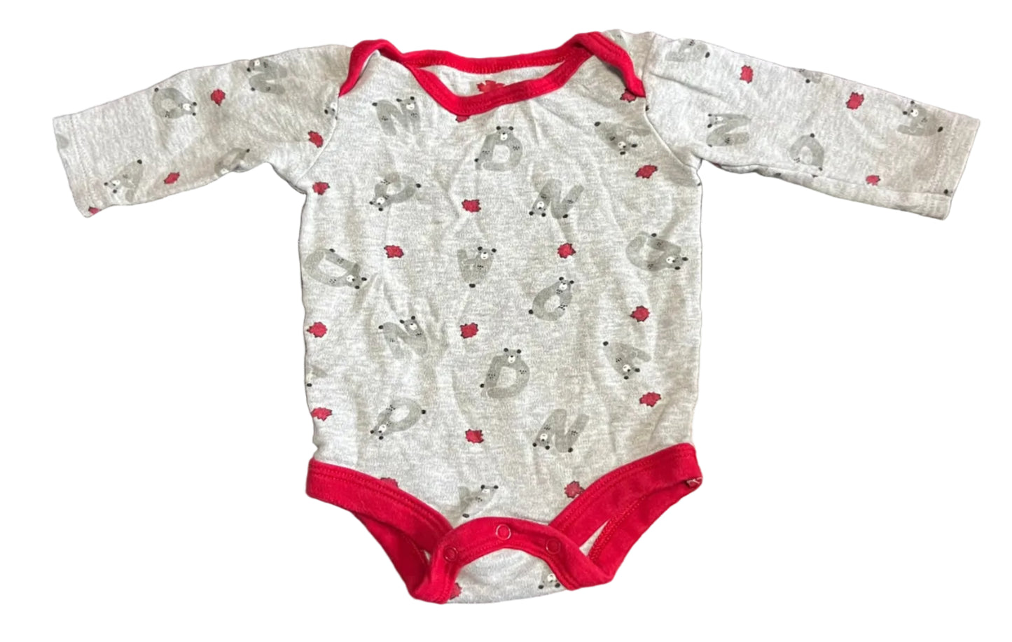 Canadiana Long Sleeved Onesie, Newborn