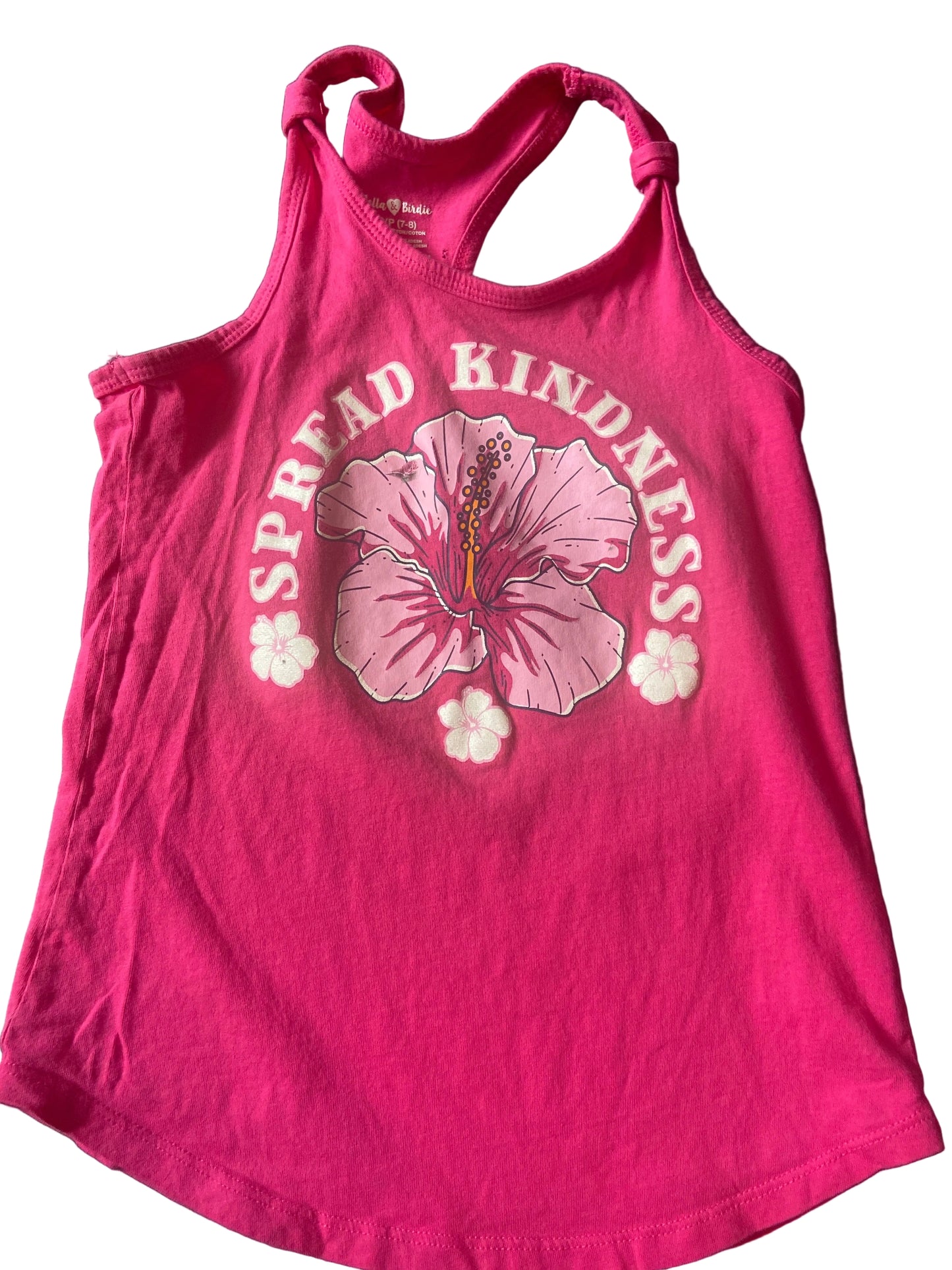 Bella Birdie Pink Tank Top, Size 7/8
