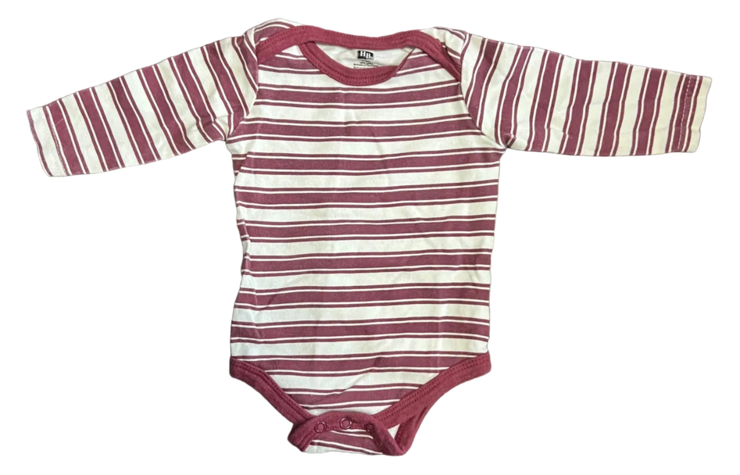HB Long Sleeved Onesie, 0-3 months
