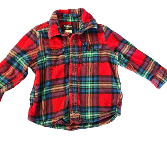Oshkosh Plaid Shirt, 3T
