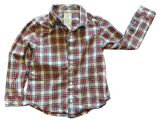 Oshkosh Plaid Shirt, Size 4T