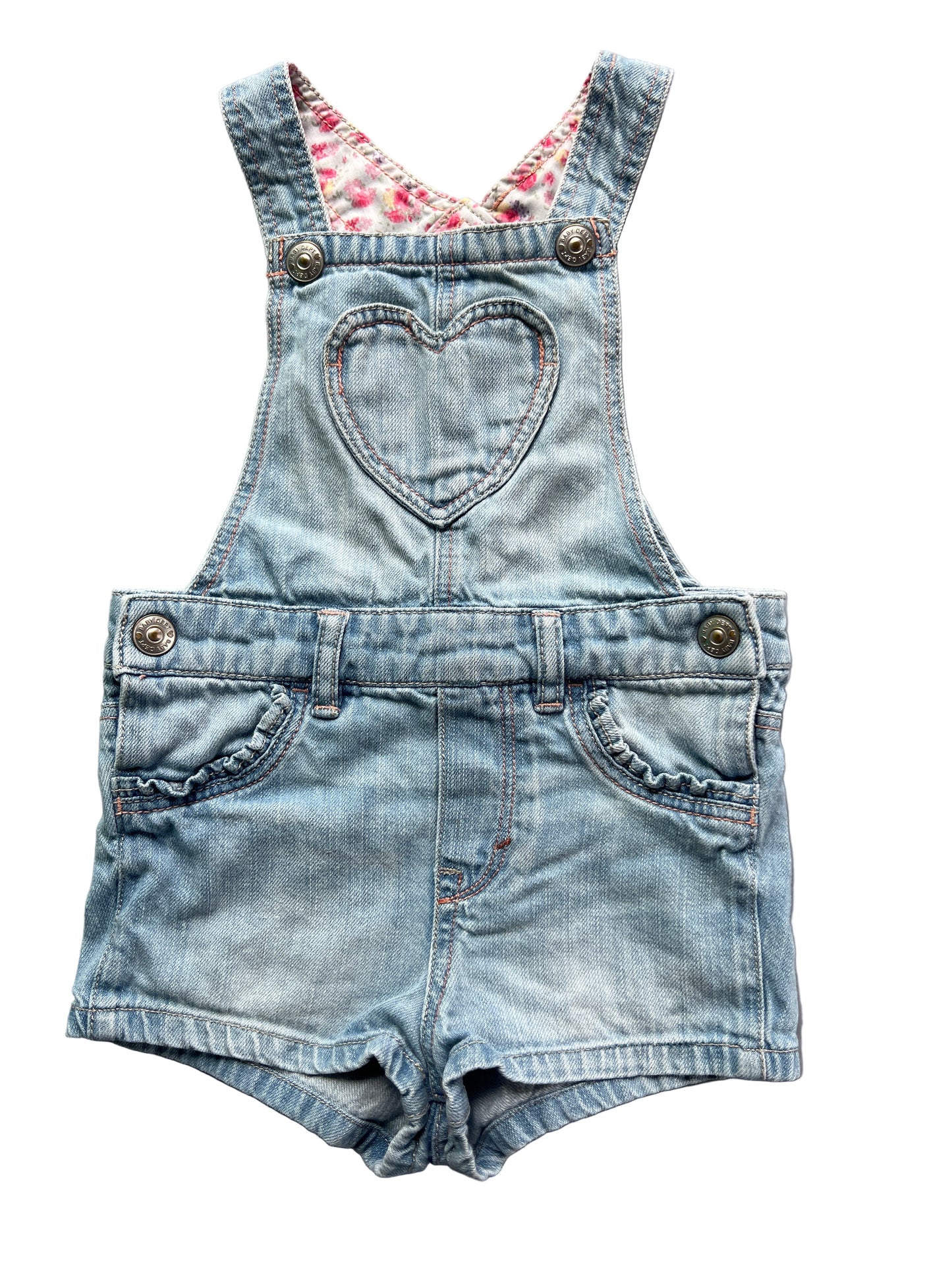 H&M Jean Short Overalls, 6-9 months