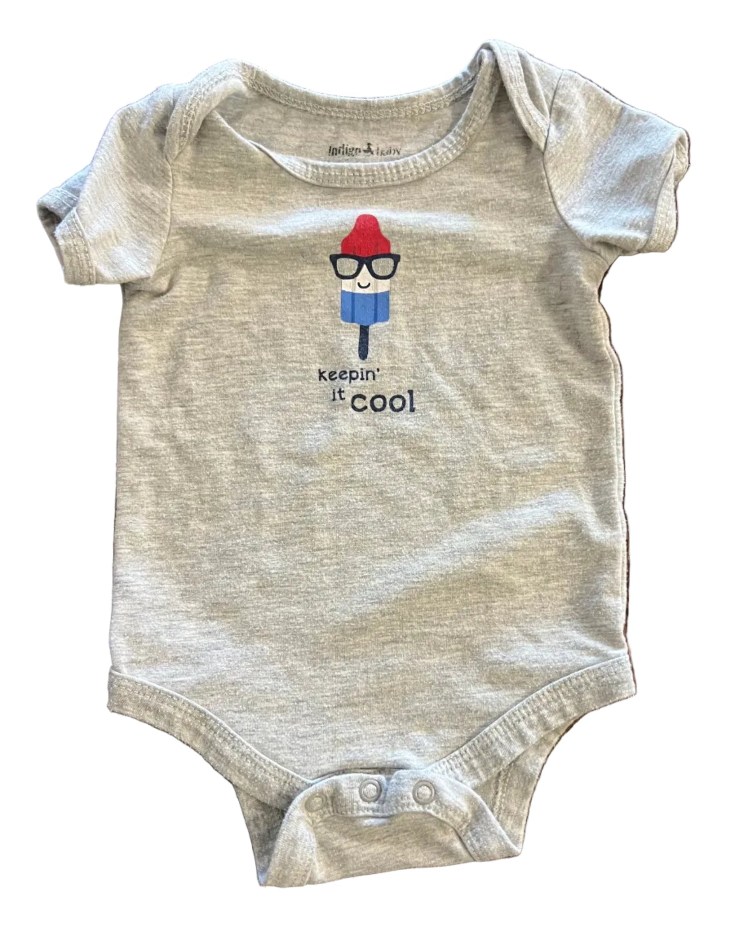 Indigo Baby Onesie, 3-6 months