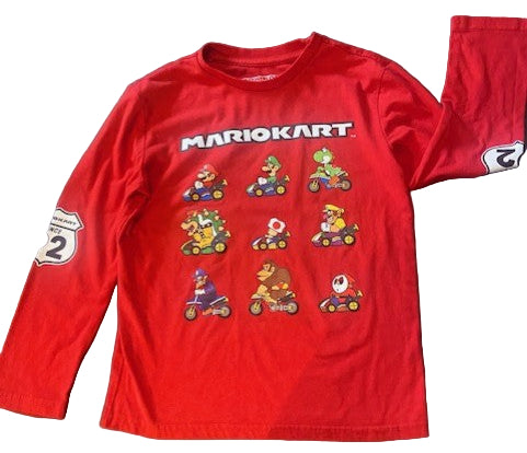 MarioKart Long Sleeve Shirt, Size 7/8