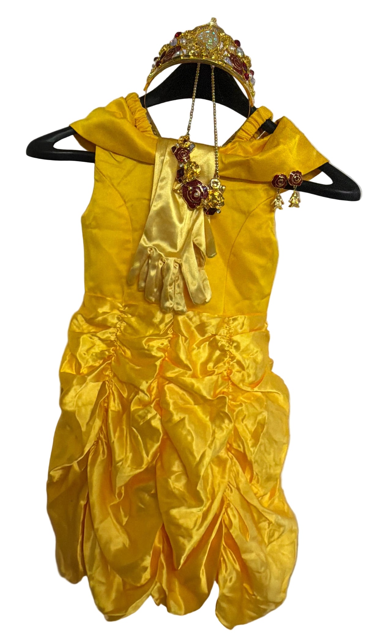 Belle Costume with Gloves and Jewelry
