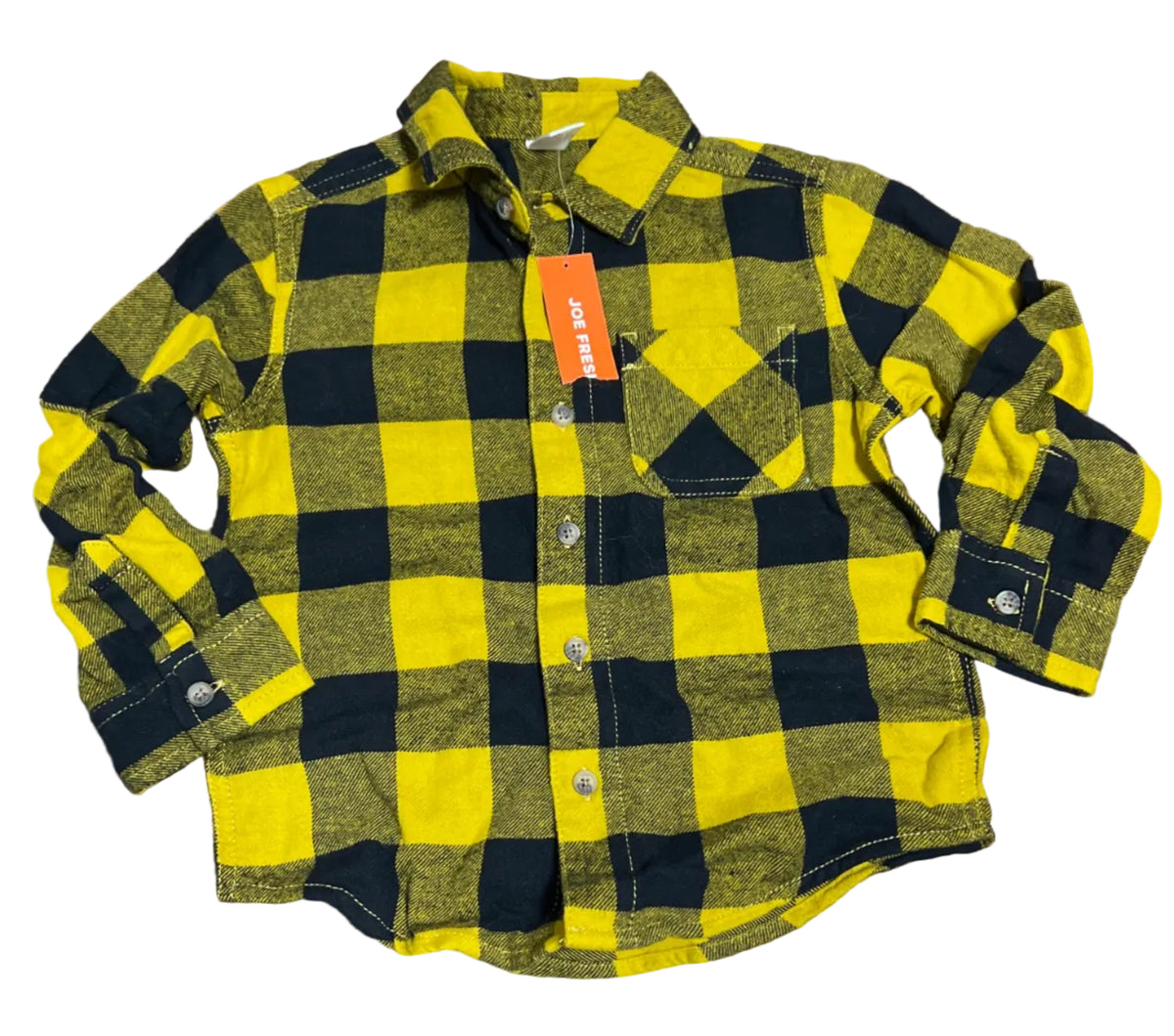 Joe Fresh Plaid Button Down Shirt, 3T - new with tags