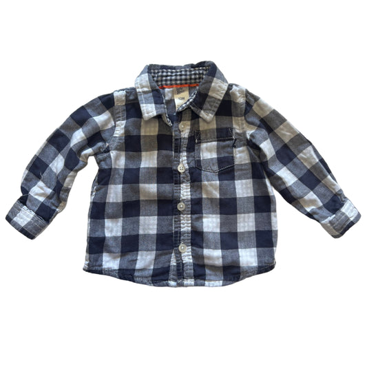 OshKosh Plaid Shirt, 9-12 months