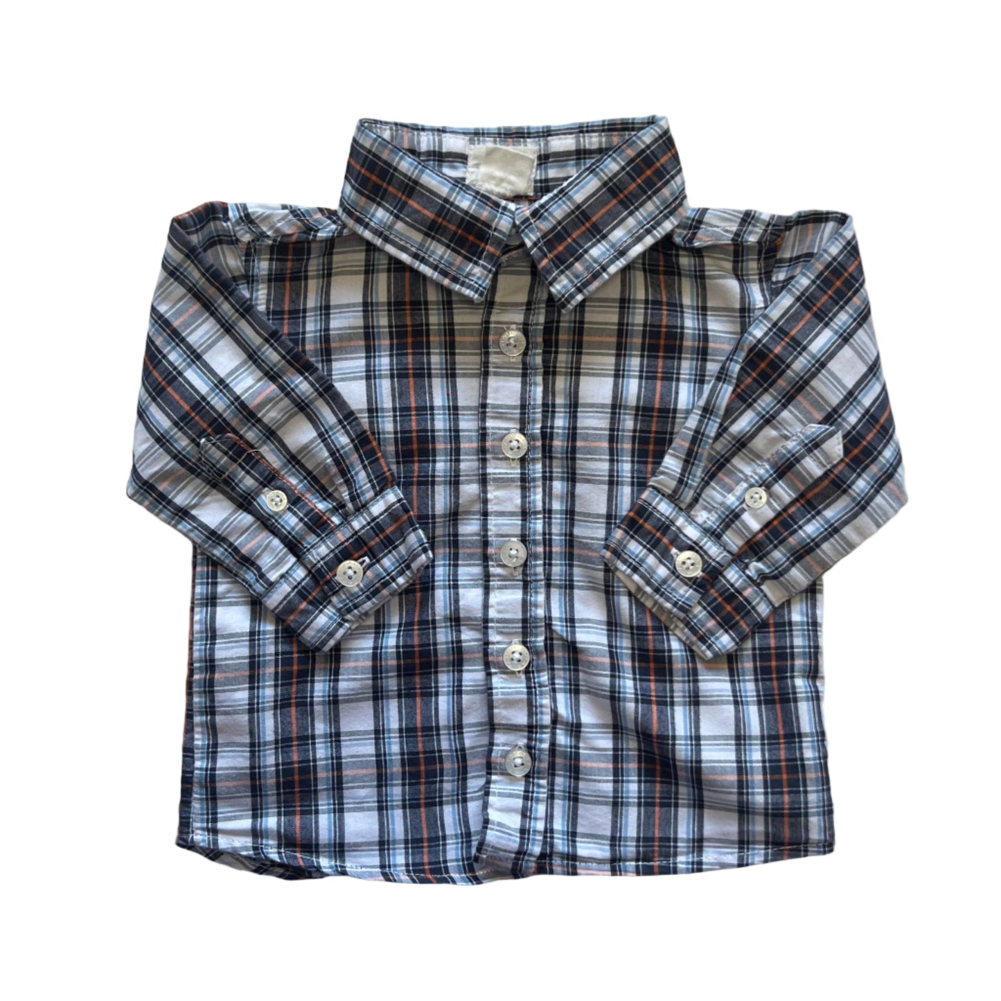 Tahari Plaid Shirt, 9-12 months