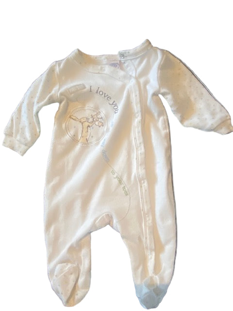 Guess How Much I Love You Sleeper with Snaps, 0-3 months