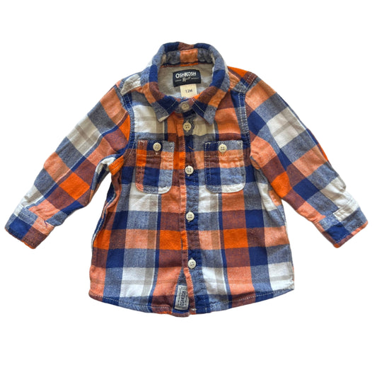 OshKosh Plaid Shirt, 9-12 months