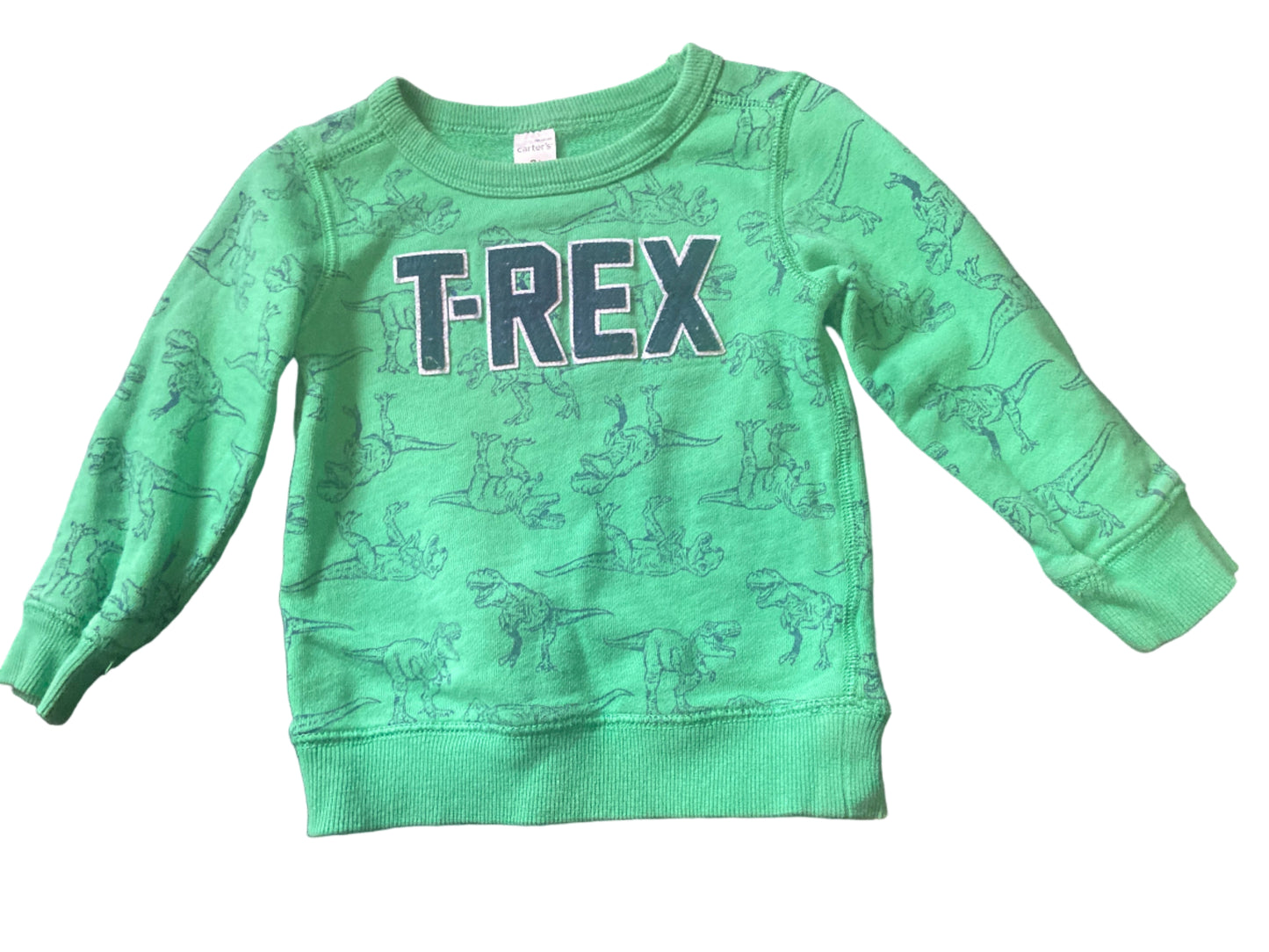 Carter's, Green T-Rex Sweatshirt, 3T