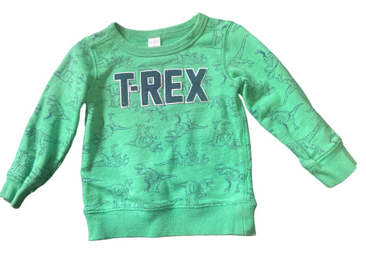 Carter's, Green T-Rex Sweatshirt, 3T