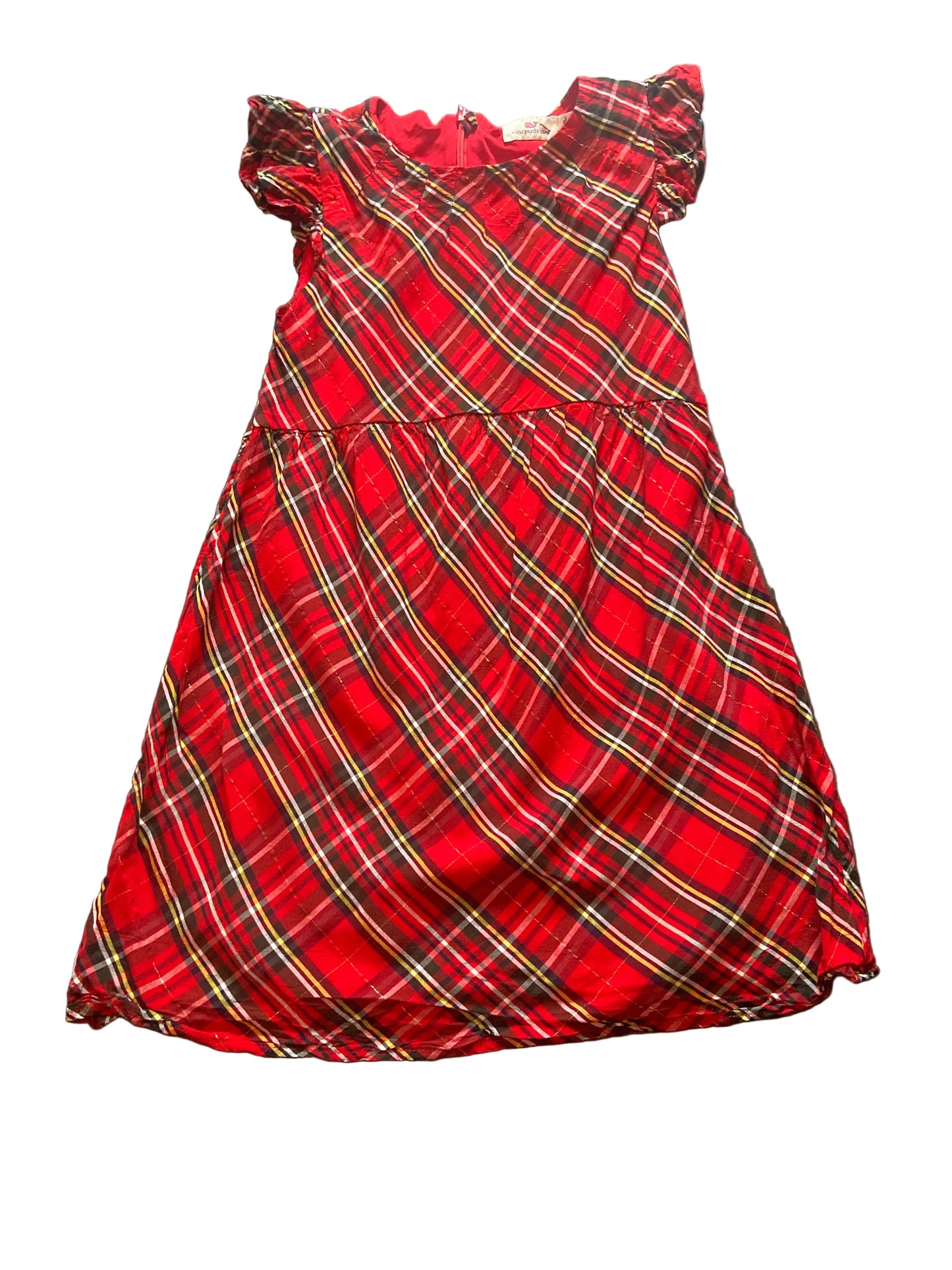 Vineyard Vines Red Tartan Dress, Size 7