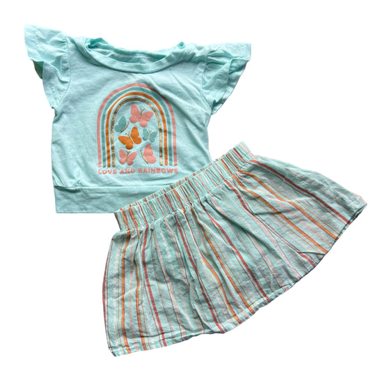 Carter’s T-Shirt and Skort Set, 6-9 months