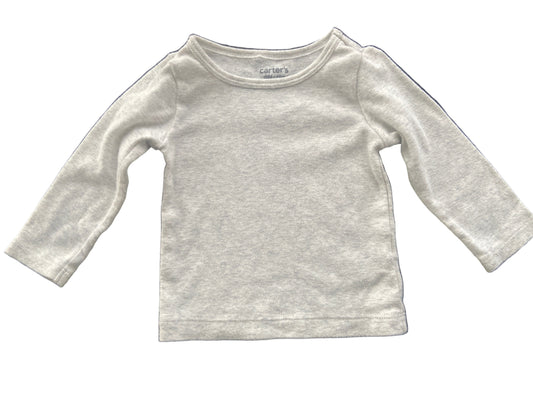 Carter’s, Long Sleeved Light Grey Top, 3-6 months