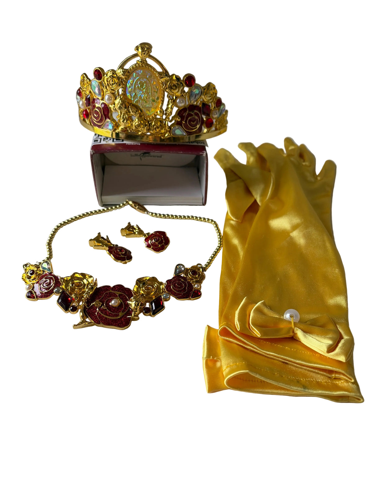 Belle Costume with Gloves and Jewelry