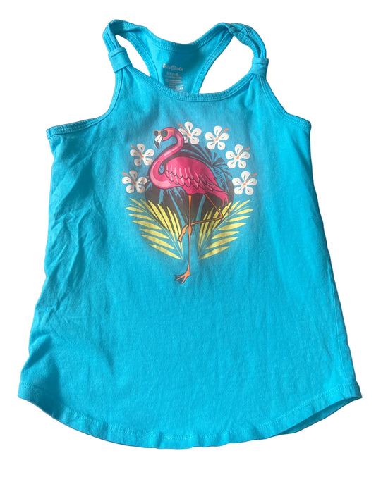 Bella Birdie Flamingo Tank Top, Size 7/8