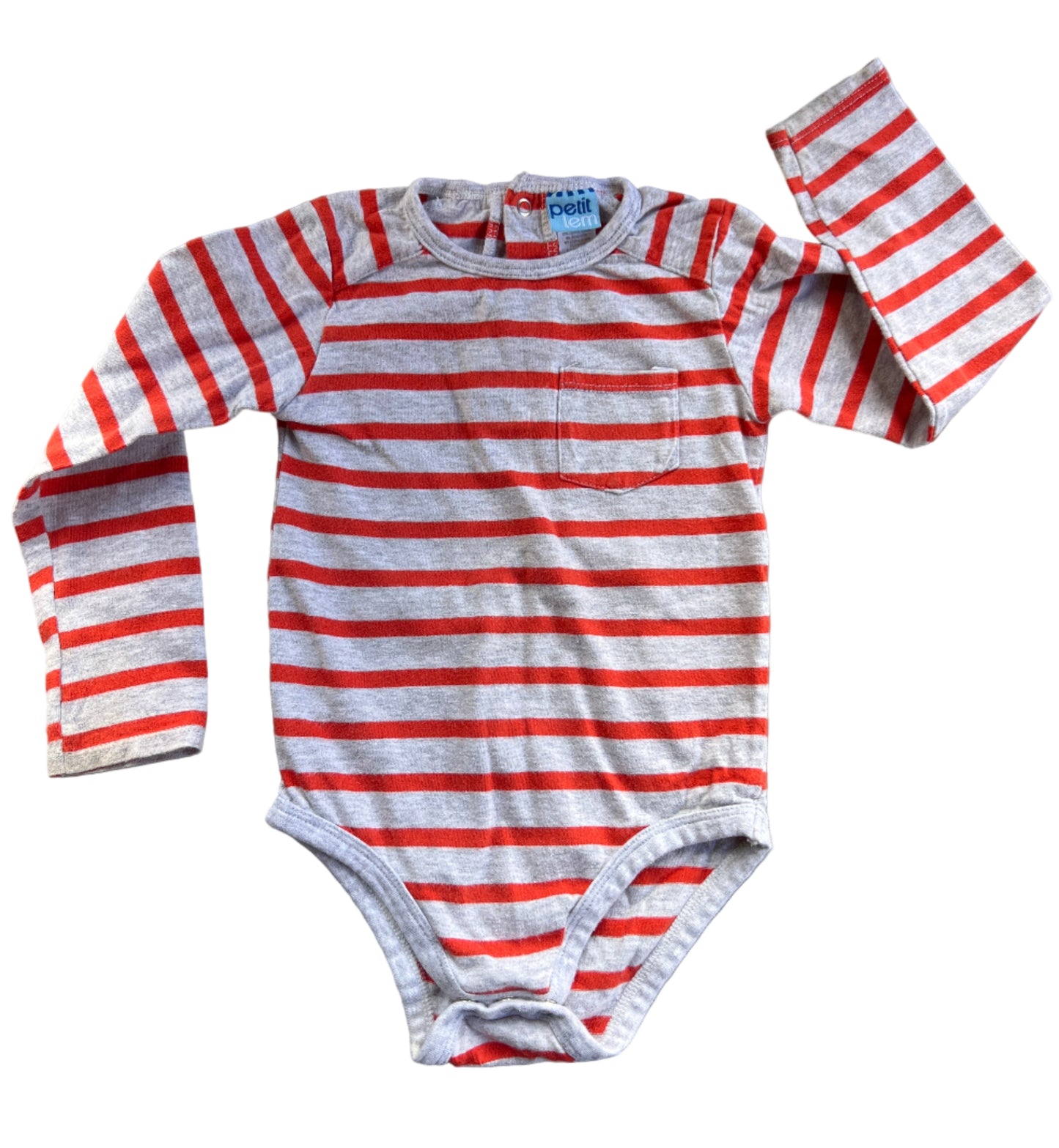 Petit Lem Long Sleeve Onesie, 18-24 months