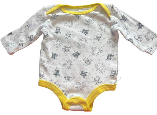 Rococo Long Sleeve Onesie, Newborn