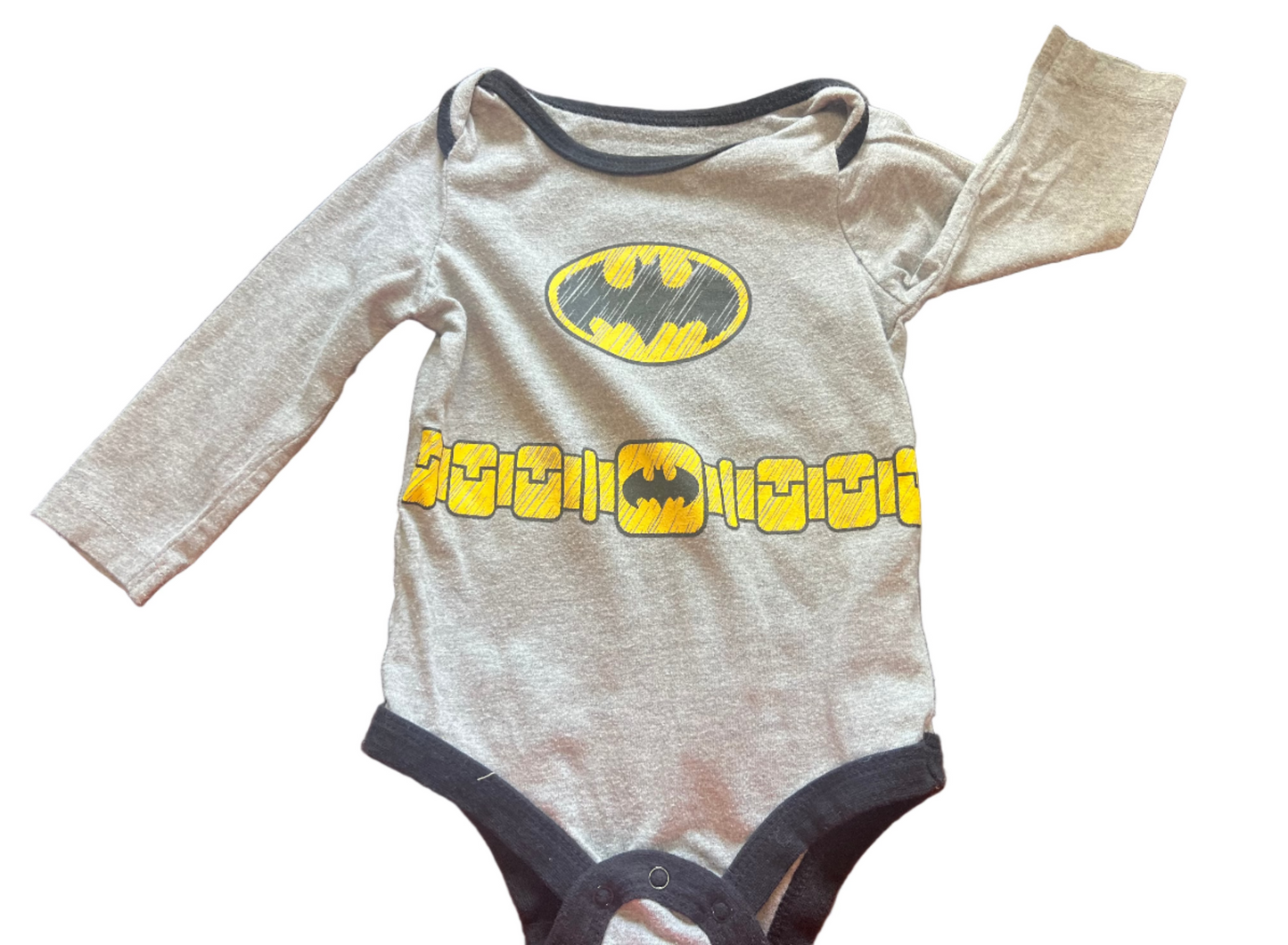 Batman Long Sleeve Onesie, 3-6 months