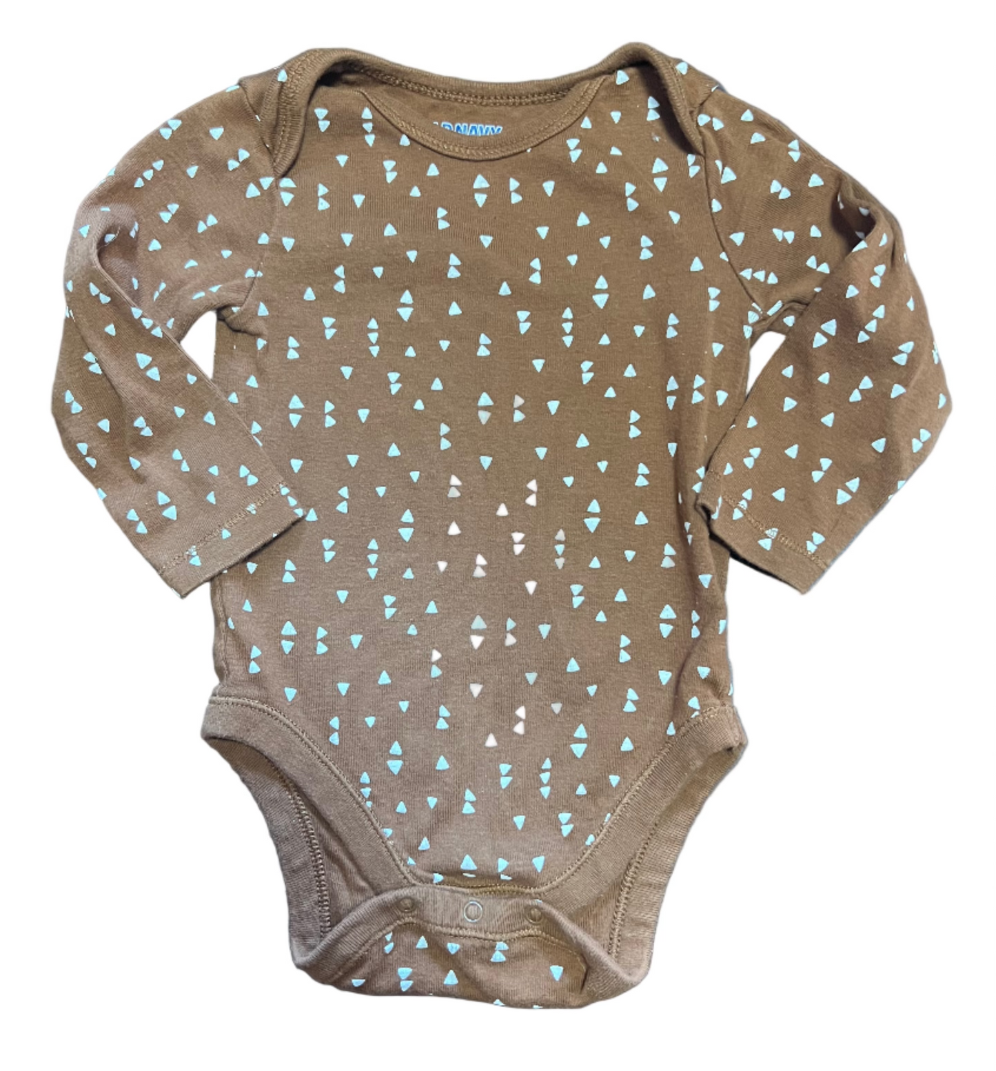Old Navy, Long  Sleeved Brown Onesie, 6-12 months