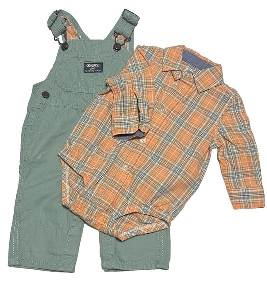 Oshkosh Overall Set with Top, 3-6 months